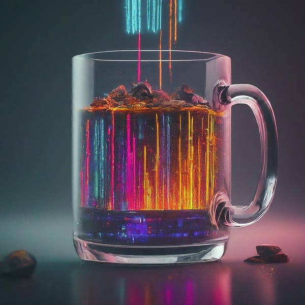 A cup overflowing with code.